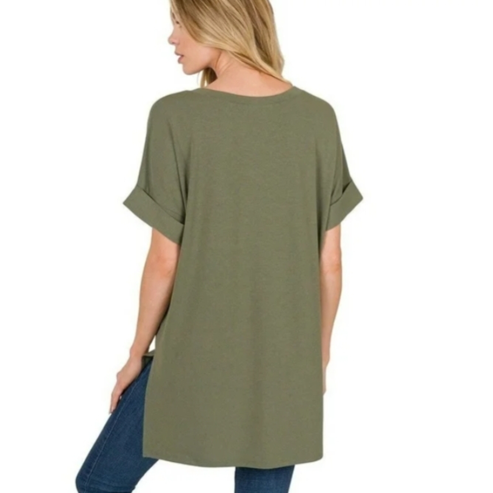 Zenana Outfitters Women's Sage Scuba Tunic